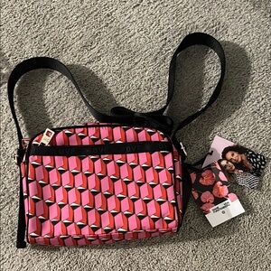 Diane Von Furstenberg Pink and Black Crossbody Bag